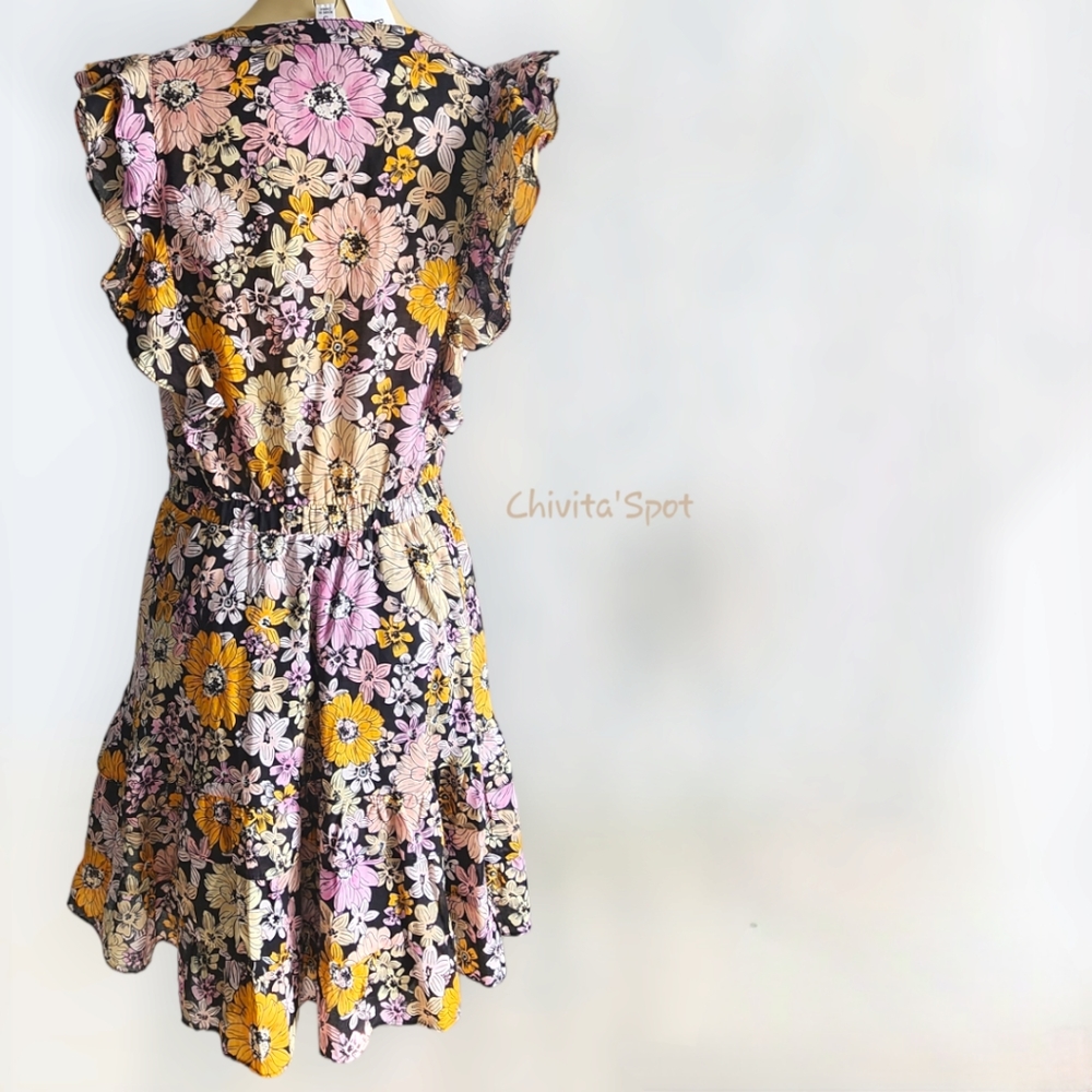 ๐๏ธ๐ท BB DAKOTA Know Your Flower cotton voile mini lace trim blossom print S - Picture 6 of 16